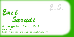 emil sarudi business card